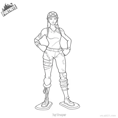 Free printable Toy Trooper 01 Coloring Page - Free PDF Printable Fortnite Coloring Sheets coloring page